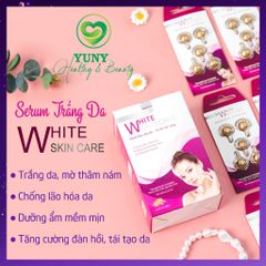 Serum Trắng Da White Skin Care - Tinh Chất Dưỡng Ẩm Chống Lão Hoá, Mờ Nám, 6 Vỉ x 5 Viên, Vitamin E, Chiết Xuất Thiên Nhiên