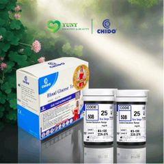 Que Thử Đường Huyết CHIDO GLS-79 - Hộp 50 Que và 50 Kim Lấy Máu, Đo Chính Xác, Phù Hợp cho Bệnh Nhân Tiểu Đường