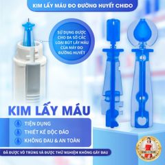 Que Thử Đường Huyết CHIDO GLS-79 - Hộp 50 Que và 50 Kim Lấy Máu, Đo Chính Xác, Phù Hợp cho Bệnh Nhân Tiểu Đường