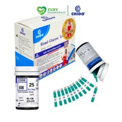 Que Thử Đường Huyết CHIDO GLS-79 - Hộp 50 Que và 50 Kim Lấy Máu, Đo Chính Xác, Phù Hợp cho Bệnh Nhân Tiểu Đường