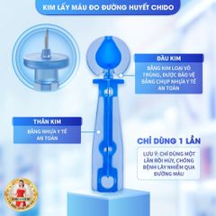 Que Thử Đường Huyết CHIDO GLS-79 - Hộp 50 Que và 50 Kim Lấy Máu, Đo Chính Xác, Phù Hợp cho Bệnh Nhân Tiểu Đường