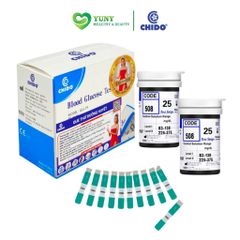 Que Thử Đường Huyết CHIDO GLS-79 - Hộp 50 Que và 50 Kim Lấy Máu, Đo Chính Xác, Phù Hợp cho Bệnh Nhân Tiểu Đường