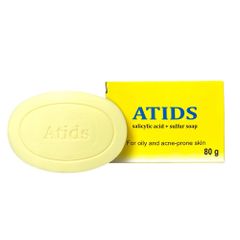 Xà Phòng ATIDS 80g - Giảm Mụn Ngực, Lưng, Giúp Giảm Dày Sừng Nang Lông, Tẩy Tế Bào Chết, Chống Nhờn Da, Salicylic Acid & Sulfur