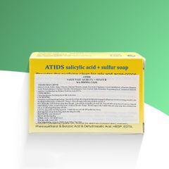 Xà Phòng ATIDS 80g - Giảm Mụn Ngực, Lưng, Giúp Giảm Dày Sừng Nang Lông, Tẩy Tế Bào Chết, Chống Nhờn Da, Salicylic Acid & Sulfur