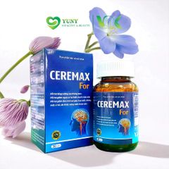 Ceremax For Hỗ Trợ Tăng Cường Lưu Thông Máu, Hỗ Trợ Giảm Nguy Cơ Tai Biến Mạch Máu Não - Hộp 30 Viên