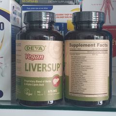  VEGAN - Viên uống thanh lọc, giải độc mát Gan DEVA Liversup Thuần Chay
