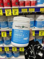 Viên uống dầu cá Healthy Care Fish Oil 1000mg Omega 3 - Bổ sung sức khỏe tim mạch và não bộ, giảm viêm khớp hiệu quả