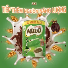 Sữa Milo Úc 1kg - Sữa Bột Nestle Milo Giàu Dinh Dưỡng, Năng Lượng, Hương Vị Thơm Ngon cho Trẻ Em và Người Lớn