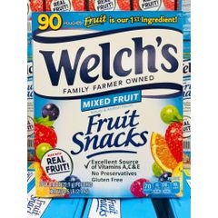 Hộp Kẹo Dẻo Trái Cây Welch's Fruit Snacks 90 Gói - Hương vị Tươi Ngon, An Toàn cho Sức Khỏe, Món Ngon Dành Cho Gia Đình