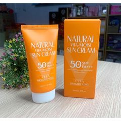 Kem Chống Nắng 3W Clinic Natural Vita - Moist Sun Cream SPF50 - Dưỡng ẩm, Chống nắng, Không gây nhờn, Phù hợp da nhạy cảm