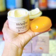 Kem Nhau Thai Cừu LifeSpring Collagen Q10 Plus 100ml - Kem Chống Lão Hóa Giúp Sáng Da, Mờ Thâm Nám Từ Úc (Cam)