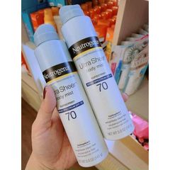 Xịt Chống Nắng Toàn Thân Neutrogena Ultra Sheer SPF 70 - Hỗ Trợ Bảo Vệ Da UV, Chất Lượng Cao, Phù Hợp Cho Mùa Hè 141G
