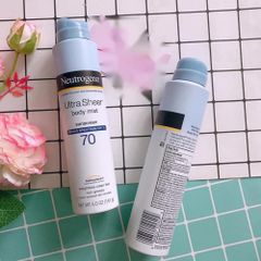 Xịt Chống Nắng Toàn Thân Neutrogena Ultra Sheer SPF 70 - Hỗ Trợ Bảo Vệ Da UV, Chất Lượng Cao, Phù Hợp Cho Mùa Hè 141G