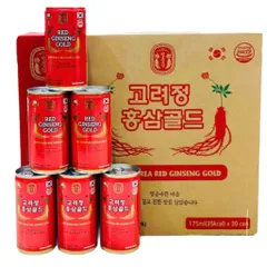 Nước Hồng Sâm Jeong Sim Hàn Quốc - Thùng 30 Lon 175ml - Giải Pháp Bổ Dưỡng Nhanh Chóng, Tăng Cường Sức Khỏe và Năng Lượng