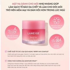 Mặt Nạ Ngủ Môi Laneige Hương Dâu - Dưỡng Ẩm Căng Bóng Mềm Mịn 3G - Sản Phẩm Chăm Sóc Môi Chất Lượng Cao