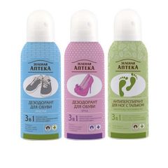 Xịt Khử Mùi Chân Giày Guốc Zelenaya Apteka Nhập Khẩu Nga - 150ml