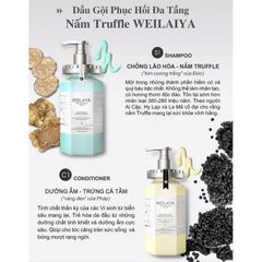Combo Dầu Gội - Xả Phục Hồi Đa Tầng Nấm Truffle Weilaiya - 450ml