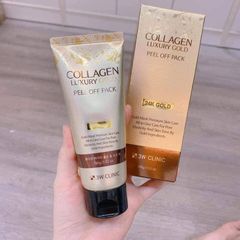 Mặt Nạ Lột Vàng Collagen 3W Clinic Luxury Gold Peel Off Pack 100g - Cấp Ẩm & Se Khít Lỗ Chân Lông, Dưỡng Da Sáng Mịn