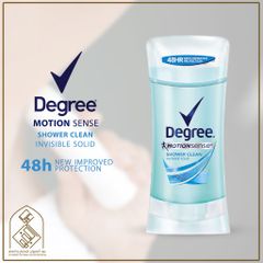 Lăn Khử Mùi DEGREE MOTION SENSE SHOWER CLEAN INVISIBLE SOLID - 74G