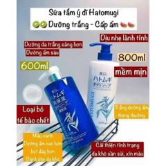 Sữa Tắm Hatomugi Ý Dĩ - Kem Chống Nắng & Dưỡng Thể Cho Mọi Loại Da, Bảo Vệ Da Khỏi Tia UV, Phù Hợp Cho Da Nhạy Cảm
