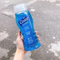 Sữa Tắm Gội 2 trong 1 Coast Classic Scent - Xà Bông Dưỡng Chất Cho Da và Tóc, Mùi Hương Tươi Mát, Chăm Sóc Cơ Thể Hiệu Quả