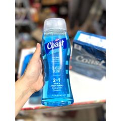 Sữa Tắm Gội 2 trong 1 Coast Classic Scent - Xà Bông Dưỡng Chất Cho Da và Tóc, Mùi Hương Tươi Mát, Chăm Sóc Cơ Thể Hiệu Quả