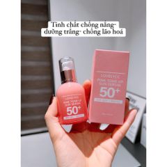 Serum Chống Nắng SPF50 Dưỡng Trắng LOVELYCC Pink Tone Up - 30g, Bảo Vệ Da và Làm Sáng Tự Nhiên, Dành Cho Da Nhạy Cảm