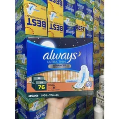 Băng Vệ Sinh ALWAYS Ultra Thin - Bảo Vệ Cao Cấp, Thiết Kế Siêu Mỏng, Thấm Hút Nhanh Chóng, Cảm Giác Thoải Mái Trong Ngày Kinh Nguyệt