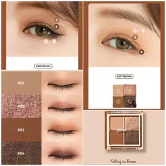 PHẤN MẮT 4 Ô PEACH C FALLING IN EYESHADOW PALETTE
