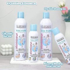 Xịt Khoáng Evoluderm Atomiseur Eau Pure - Dưỡng Ẩm & Làm Dịu Da Khô, Phù Hợp Cho Mọi Loại Da, Sử Dụng Hàng Ngày