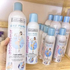 Xịt Khoáng Evoluderm Atomiseur Eau Pure - Dưỡng Ẩm & Làm Dịu Da Khô, Phù Hợp Cho Mọi Loại Da, Sử Dụng Hàng Ngày