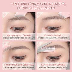 Bộ Dụng Cụ Cắt Tỉa Lông Mày Chuyên Nghiệp - Kéo & Lưỡi Dao Cạo Tinh Tế Giúp Bạn Dễ Dàng Tạo Kiểu Lông Mày Hoàn Hảo