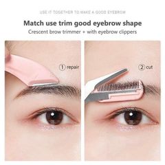 Bộ Dụng Cụ Cắt Tỉa Lông Mày Chuyên Nghiệp - Kéo & Lưỡi Dao Cạo Tinh Tế Giúp Bạn Dễ Dàng Tạo Kiểu Lông Mày Hoàn Hảo