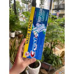 Set 2 Kem Đánh Răng Crest Deep Clean & Whitening Tooastthpe - Giúp Sạch Bề Mặt Răng và Nụ Cười Rạng Rỡ (2X153G)