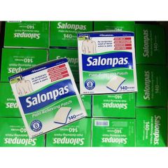 Miếng Dán Giảm Đau Salonpas - Hộp 140 Miếng, Giảm Đau Lưng, Đau Cơ, Đau Khớp, Giải Pháp Hiệu Quả Cho Sức Khỏe