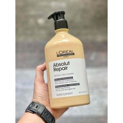 Dầu Gội Loreal Serie Expert Absolut Repair 500ml (Vàng) - Phục Hồi Tóc Hư Tổn, Cung Cấp Dưỡng Chất, Giúp Tóc Mềm Mượt, Chắc Khỏe