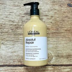 Dầu Gội Loreal Serie Expert Absolut Repair 500ml (Vàng) - Phục Hồi Tóc Hư Tổn, Cung Cấp Dưỡng Chất, Giúp Tóc Mềm Mượt, Chắc Khỏe