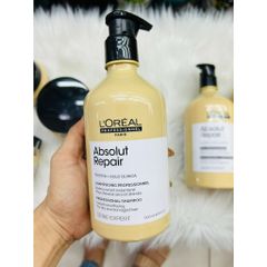 Dầu Gội Loreal Serie Expert Absolut Repair 500ml (Vàng) - Phục Hồi Tóc Hư Tổn, Cung Cấp Dưỡng Chất, Giúp Tóc Mềm Mượt, Chắc Khỏe