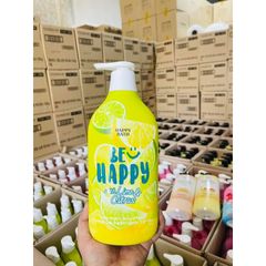 Sữa Tắm Happy Bath Be Happy 900ml - Sữa tắm cấp ẩm, làm sạch da tự nhiên, hương thơm nhẹ nhàng, sản phẩm chăm sóc da tuyệt vời từ Hàn Quốc