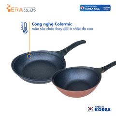 Chảo Chống Dính Korea King KFP - 26CI (26cm) - Công Nghệ Colormic Nấu An Toàn, Hàng Chính Hãng Chất Lượng Cao