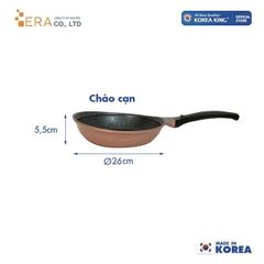 Chảo Chống Dính Korea King KFP - 26CI (26cm) - Công Nghệ Colormic Nấu An Toàn, Hàng Chính Hãng Chất Lượng Cao