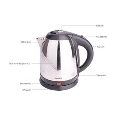 Bình Đun Siêu Tốc Philips HD9303 1.2L Inox Cao Cấp, Công Suất 1800W - An Toàn và Tiện Lợi Cho Gia Đình