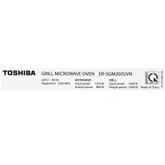 Lò Vi Sóng Toshiba ER-SGM20(S1)VN 20L - Hàng Chính Hãng, 800W, Nấu, Hâm Nóng, Rã Đông, Thiết Kế Sang Trọng