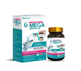 Viên Sáng Mắt Omega Bipharco Giúp Giảm Khô Mắt, Mỏi Mắt, Mắt Nhìn Mờ - Hộp 30 Viên