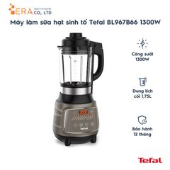 Máy Làm Sữa Hạt Tefal BL967B66 1300W - Xay Nóng Lạnh, Cối Thủy Tinh 1.75L, 10 Chức Năng Nấu Tự Động, An Toàn Vệ Sinh 99,99% Vi Khuẩn