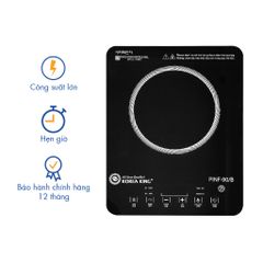 Bếp Hồng Ngoại Đơn Korea King PINF-90/B - Công Suất 2000W, Mặt Kính Cường Lực, An Toàn với Khóa Trẻ Em và Chế Độ Hẹn Giờ