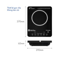 Bếp Hồng Ngoại Đơn Korea King PINF-90/B - Công Suất 2000W, Mặt Kính Cường Lực, An Toàn với Khóa Trẻ Em và Chế Độ Hẹn Giờ