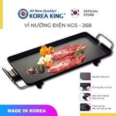 Vỉ Nướng Điện Korea King KGS-268 - Thiết Kế Hiện Đại, Công Suất 1300W, Đa Năng Nướng, Xào, Chiên, Chống Dính Cao Cấp