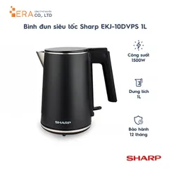 Bình đun siêu tốc Sharp 1.0 lít EKJ-10DVPS-RD/BK - Hàng chính hãng
