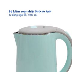 Bình đun siêu tốc Korea King PWP-17P/G 1.7L - Đun nước nhanh 1850W, An toàn vệ sinh thực phẩm, Bảo hành 12 tháng